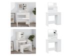 Vidaxl Tavolo Da Toilette Con Specchio Bianco 86,5X35X136 Cm - Tavolo Da Toilette - Tavolo Da Trucco - Tavolo Cosmetico - Tavolo Da Toilette