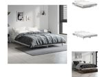 Vidaxl Struttura Letto Grigio Cemento 140X190 Cm Materiale Legno - Letti E Strutture Letto