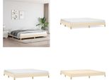 Vidaxl Struttura Letto Crema 200X200 Cm In Tessuto - Struttura Letto - Cornici Letto - Struttura Letto - Letto