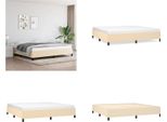 Vidaxl Struttura Letto Crema 200X200 Cm In Tessuto - Struttura Letto - Cornici Letto - Struttura Letto - Letto