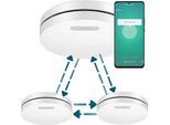 Aroha Smart Connect & Link Rilevatore Di Fumo Collegabile E Wifi - Batteria Da 10 Anni, Sensore Fumo Wifi Con App Tuya & Smartlife - Allarme Anticendio - 3 Pezzi