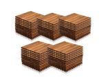 Tolletour 55Er Set Piastrelle In Legno Acacia 5M² Piastrelle Per Patio Piastrelle A Incastro Mosaico Classic 30X30Cm