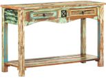 The Living Store Tavolo Consolle 120X40X75 Cm In Legno Massiccio Antico