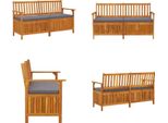 Vidaxl Panca Con Cuscino 148 Cm In Legno Massiccio Di Acacia - Panca - Panche - Panca Di Legno - Panca Di Legno Massiccio