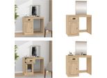 Vidaxl Tavolo Da Toilette Con Specchio In Rovere Sonoma 90X50X132,5 Cm - Tavolo Da Toilette - Tavoli Da Toilette - Tavoli Cosmetici - Tavoli Cosmetici
