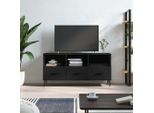 Vidaxl Mobile Tv Nero 102X36X50 Cm In Legno - Mobile Tv - Mobili Tv - Mobili Tv - Porta Tv