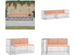 Vidaxl Panca Da Giardino Gabion 244X71X65,5 Cm In Legno Massiccio Di Abete Douglas - Panca Da Giardino - Panche Da Giardino - Panca Da Esterno - Panca Da Esterno