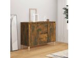 2025 Credenza Vetrina Moderna Rovere Fumé 103,5X35X70 Cm Materiale Legno - Cassettiere,Design 3551972 1Pacco
