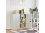 Vidaxl Armadio Per Archiviazione A 2 Ante Grigio 90 Cm In Acciaio - Armadio Per Ufficio - Armadio Per Ufficio - Armadio Per Archiviazione - Armadi Per Archiviazione