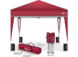 Tillvex Gazebo 3X3M Impermeabile Rosso | Gazebo Pop-Up Pieghevole Regolabile In Altezza | Tenda Da Giardino Protezione Uv 50+ | Tenda Da Festa Con Borsa Per Giardino