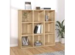 The Living Store Libreria Rovere Sonoma 98X30X98 Cm Materiale Legno