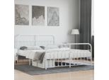 Vidaxl Giroletto Con Testiera E Pediera In Metallo Bianco 183X213 Cm - Giroletto - Cornici Per Letti - Giroletto - Letto
