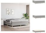 Vidaxl Letto A Molle Insacchettate Grigio Chiaro 200X200 Cm In Tessuto - Letti E Strutture Letto