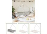 The Living Store Letto Per Bambini Con Cassetti Bianco 80X200 Cm In Legno Di Pino Massiccio