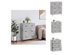 Vidaxl Cassettiera Grigio Cemento 69,5X34X90 Cm Materiale A Base Di Legno - Cassettiere