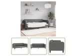 The Living Store Letto Da Giorno Grigio Scuro 80X200 Cm In Tessuto