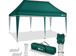 Tillvex Gazebo 3X6M Verde Impermeabile | Gazebo Pop-Up Pieghevole Regolabile In Altezza | Tenda Da Giardino Protezione Uv 50+ | Tenda Da Festa Con Borsa Per Giardino