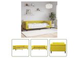 The Living Store Lettino Da Giorno Giallo 100X200 Cm In Velluto