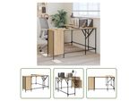 The Living Store Scrivania Rovere Sonoma 141X141X75 Cm Materiale A Base Di Legno