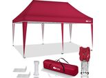 Tillvex Gazebo 3X6M Rosso Impermeabile | Gazebo Pop-Up Pieghevole Regolabile In Altezza | Tenda Da Giardino Protezione Uv 50+ | Tenda Da Festa Con Borsa Per Giardino