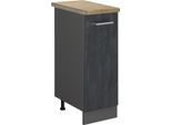 Vicco Armadio Cucina Dispensa Alto R-Line, 30 Cm Pl Rovere, Calcestruzzo Nero/Antracite