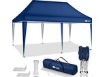 Tillvex Gazebo 3X6M Blu Impermeabile | Gazebo Pop-Up Pieghevole Regolabile In Altezza | Tenda Da Giardino Protezione Uv 50+ | Tenda Da Festa Con Borsa Per Giardino