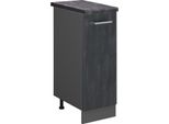 Vicco Armadio Cucina Dispensa Alto R-Line, 30 Cm Pl Antracite, Calcestruzzo Nero/Antracite