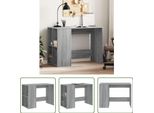 The Living Store Scrivania Grigio Sonoma 102X50X75 Cm Materiale A Base Di Legno