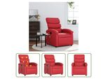 The Living Store Sedia Da Massaggio In Pelle Finta Rossa