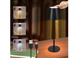 Zmh Lampada Da Tavolo Led Lampada Da Comodino Senza Fili Lampada Da Scrivania Touch Dimmerabile Nero IP54 Lampada Da Letto Tavolo Usb Ricaricabile Scrivania Da Comodino In Metallo