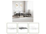 The Living Store Struttura Letto Con Testiera E Pediera In Metallo Bianco 160X200 Cm