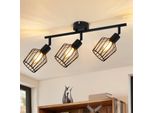 Zmh Lampada Da Soffitto Nero 3 Flamming E14 Faretto Da Soffitto Metallo Faretto Orientabile Lampada Da Soggiorno Per Corridoio Bagno Cucina Camera Da Letto