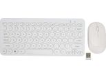 Combinazione Di Tastiera E Mouse, Set Di Tastiera E Mouse Ottico 2.4G Usb A 78 Tasti, Copritastiera Rotondo Retrò, Ergonomico E Silenzioso, Compatto, Sottile