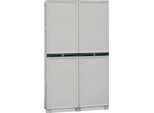 Dmora Armadio Da Esterno Achae 39X100X172H Cm Grigio Chiaro, Apertura Battente 2 Ante Italy