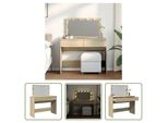 The Living Store Comodino Con Illuminazione Led Rovere Sonoma 100X40X120 Cm