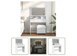 The Living Store Comodino Con Illuminazione Led Bianco 80X41X134,5 Cm