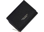 Portafoglio Donna Piccolo Con Tasca Portamonete E 7 Scomparti Per Carte, Portafoglio Donna Piccolo Di Grande Capacità Con Molti Scomparti (Nero Saffiano)