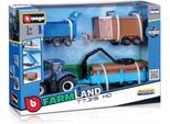Bburago Modello Traktor Geschenkset 17.315HD + 3 AnhÄNger 10CM (Spielzeug - Fahrzeuge)