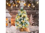 Jopassy Albero Di Natale Artificiale Led Abete 40 Cm Albero Di Natale Illuminato Decorazione Natalizia Albero Decorativo Di Luci, Argento