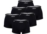Boxer Da Uomo S.Oliver, Confezione Da 6 - Pantaloncini, Hipster, Cotone Elasticizzato Nero Xl
