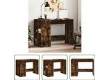 The Living Store Scrivania In Rovere Fumé 102X50X75 Cm Materiale In Legno