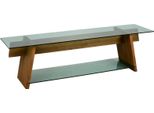 Dmora Mobile Porta Tv Amorosi 40X158X45H Cm Marrone Noce, Un Vano 2 Ripiani