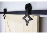 Sistema Di Porte Scorrevoli Nere Con Binari - Modello Classic Completo 200 Cm - Per Set