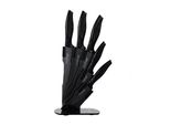 Set Di Coltelli Da 6 Pezzi Coltello Da Chef Portacoltelli Girevole Blocco Coltelli Nero