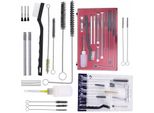 Rosfix Set Di Spazzole Per La Pulizia 24 In 1 + 17 In 1 – Pulizia Della Pistola A Spruzzo Airless | Mini Spazzole, Aghi, Custodia, Spazzola Metallica