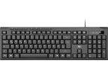 Tastiera Pc Usb, Tastiera Sottile Business Con Cavo Per Computer, Laptop, Mac, Windows, Macos, Qwertz Layout Tedesco - Nero