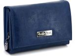 Portafoglio Da Donna Con Molti Scomparti, Borsellino Da Donna In Similcuoio, Borsellino Da Donna (Navy)