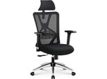 Sedia Da Ufficio Sedia Ergonomica Da Scrivania, Sedia Ergonomica Con Schienale Alto E Supporto Lombare Regolabile, Poggiatesta E Bracciolo In Metallo 3D