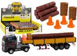 Camion Di Legno Blu Rimorchio Per Camion 1:24 Blocchi Di Legno Suoni Luci