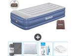 Materasso Gonfiabile Bestway - 1 Persona - 97 X 191 X 46 Cm - Grigio/Blu - Accessori Inclusi